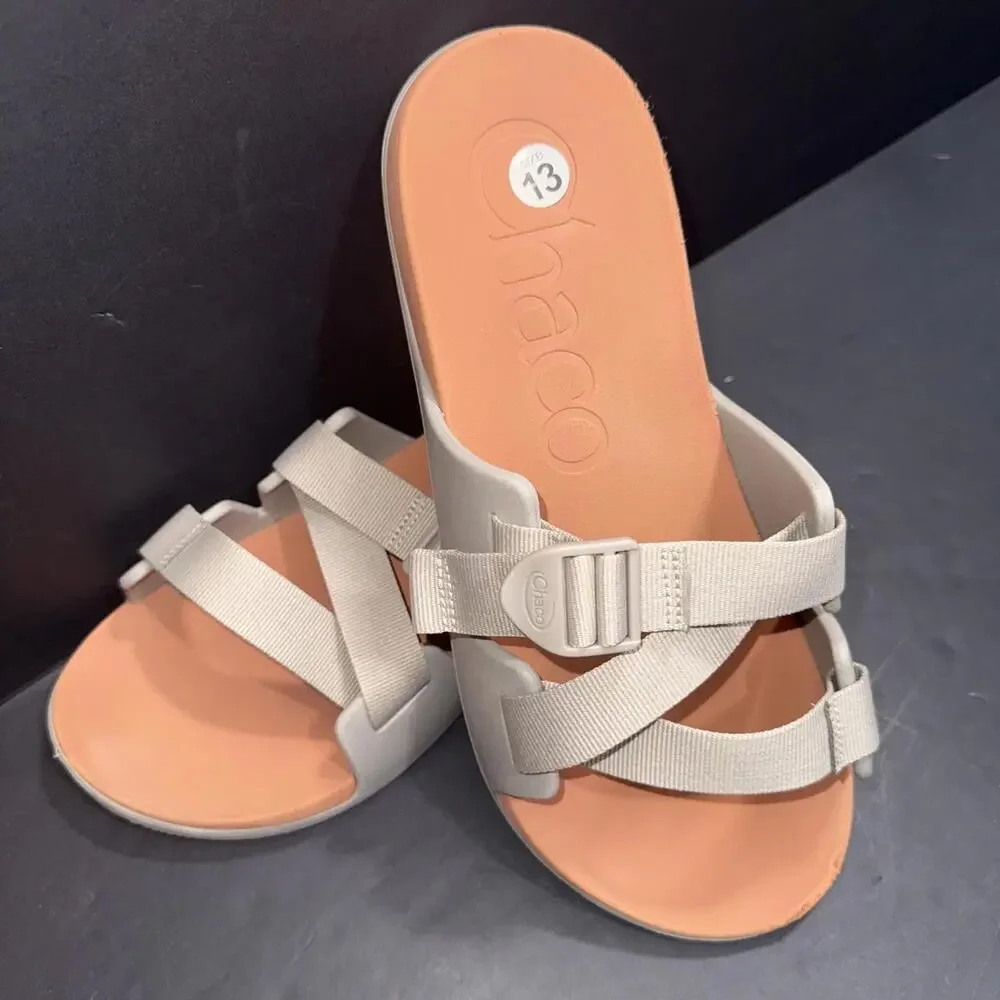 Chaco Chillos Slides Outskirt Gray Comfort‎ Sandals Outdoor Arch Support Mens 13